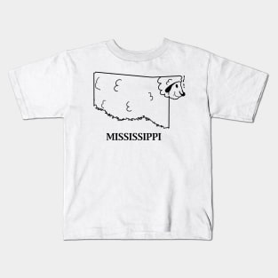 A funny map of Mississippi 2 Kids T-Shirt